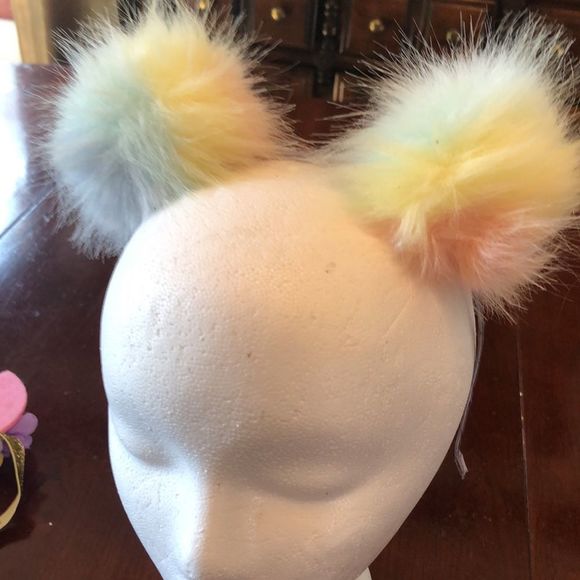 6 headbands for dress up/ Unicorn, Bunny, Cat, Crown, Puff Balls,tail, giraffe - Picture 14 of 16